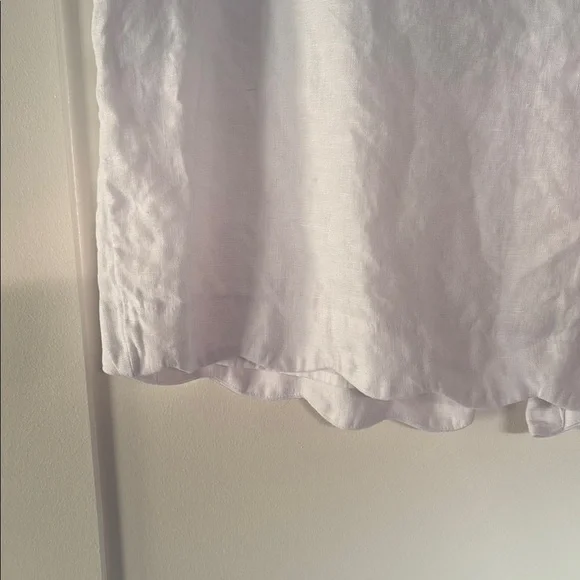 Linen White Women's Skirt - Picture 4 of 5